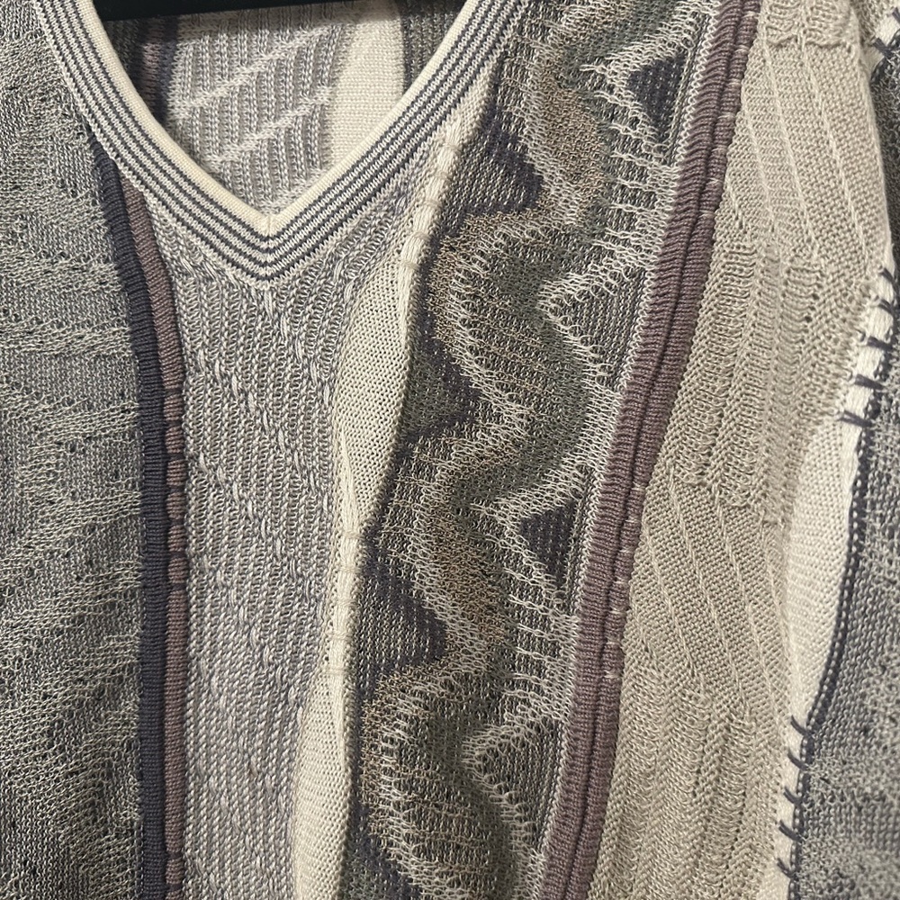 St. croix 3D cardigan vintage 90s coogi style size L - Picture 4 of 5